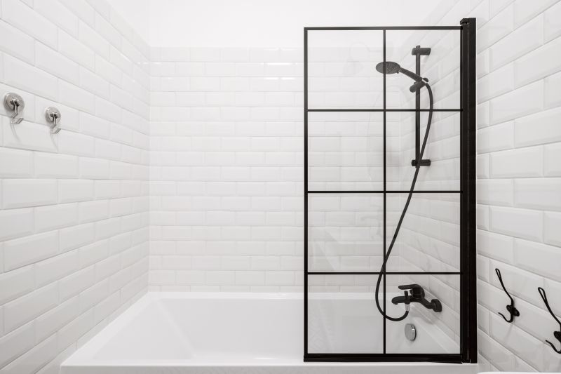 Glass Panel with Black Fixtures